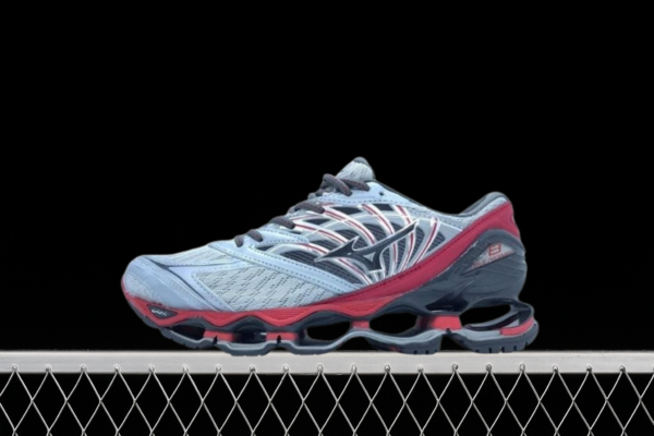 Tênis Mizuno Wave Prophecy 8 Cinza e Vermelho