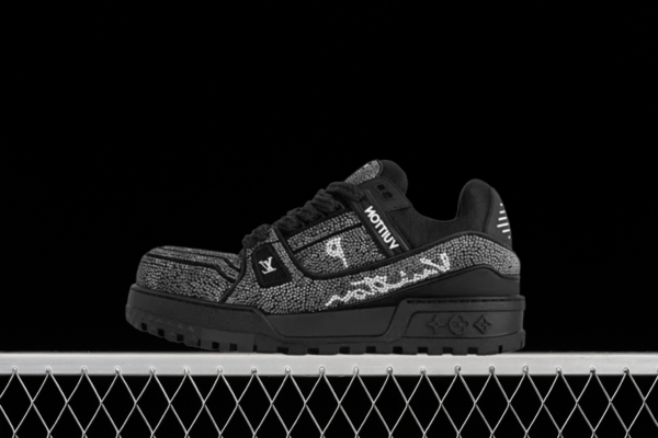Louis Vuitton Black Crystal 'LV Trainer Maxi'