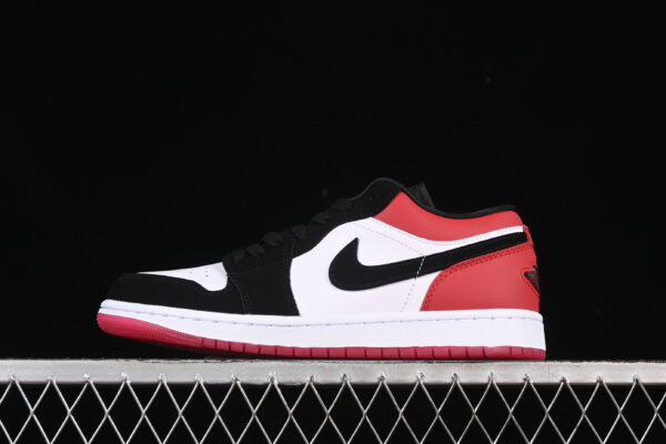 Tênis Air Jordan 1 Low White Black Gym Red