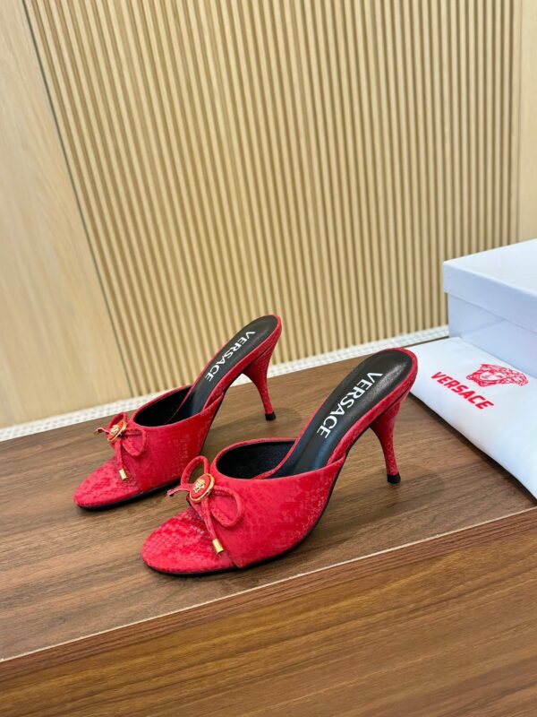 Versace Sapato de Salto Vermelho
