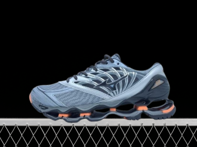 Tênis Mizuno Wave Prophecy 8 Cinza e Laranja